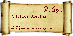 Palaticz Szelina névjegykártya